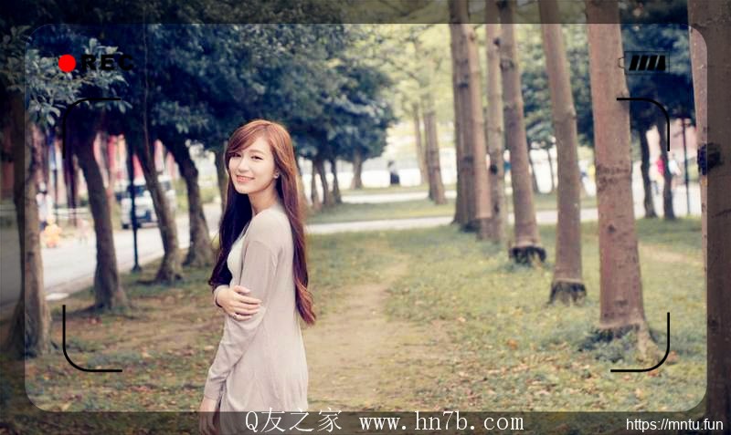 长发美女靓丽动人户外自拍人体艺术摄影