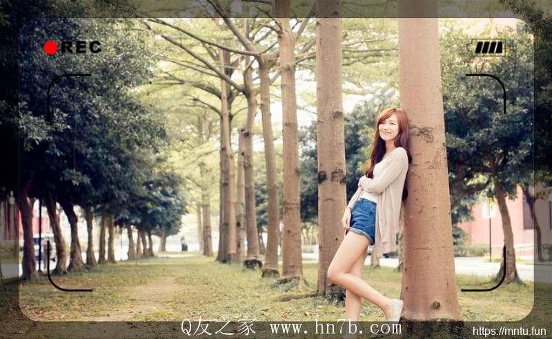 长发美女靓丽动人户外自拍人体艺术摄影