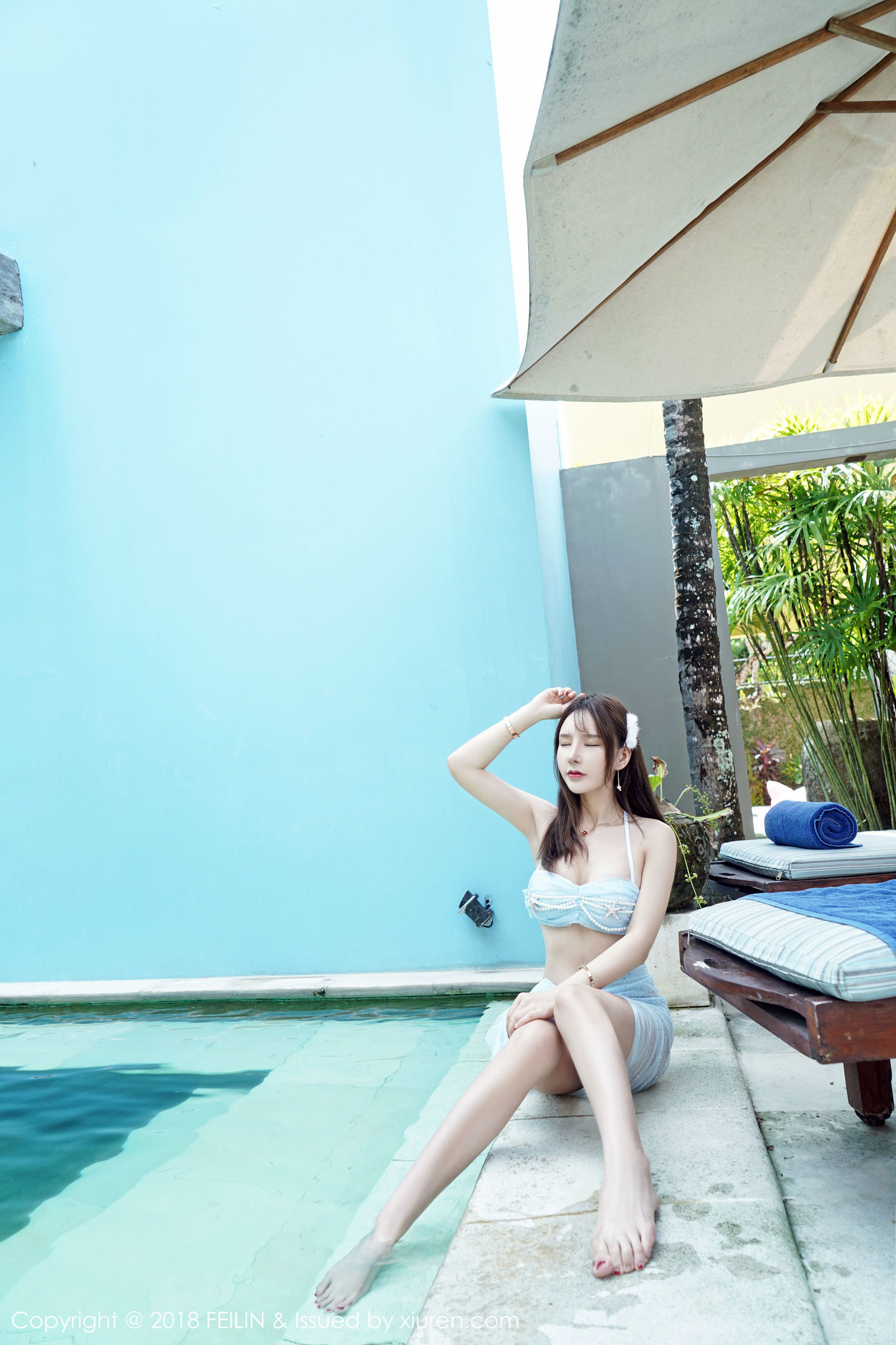 [FEILIN嗲囡囡] VOL.163 女神@周于希丝菲律宾旅拍第三套丝袜美图[41P]