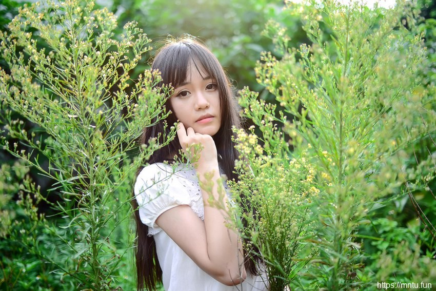 如诗如画校园清纯美女写真图片