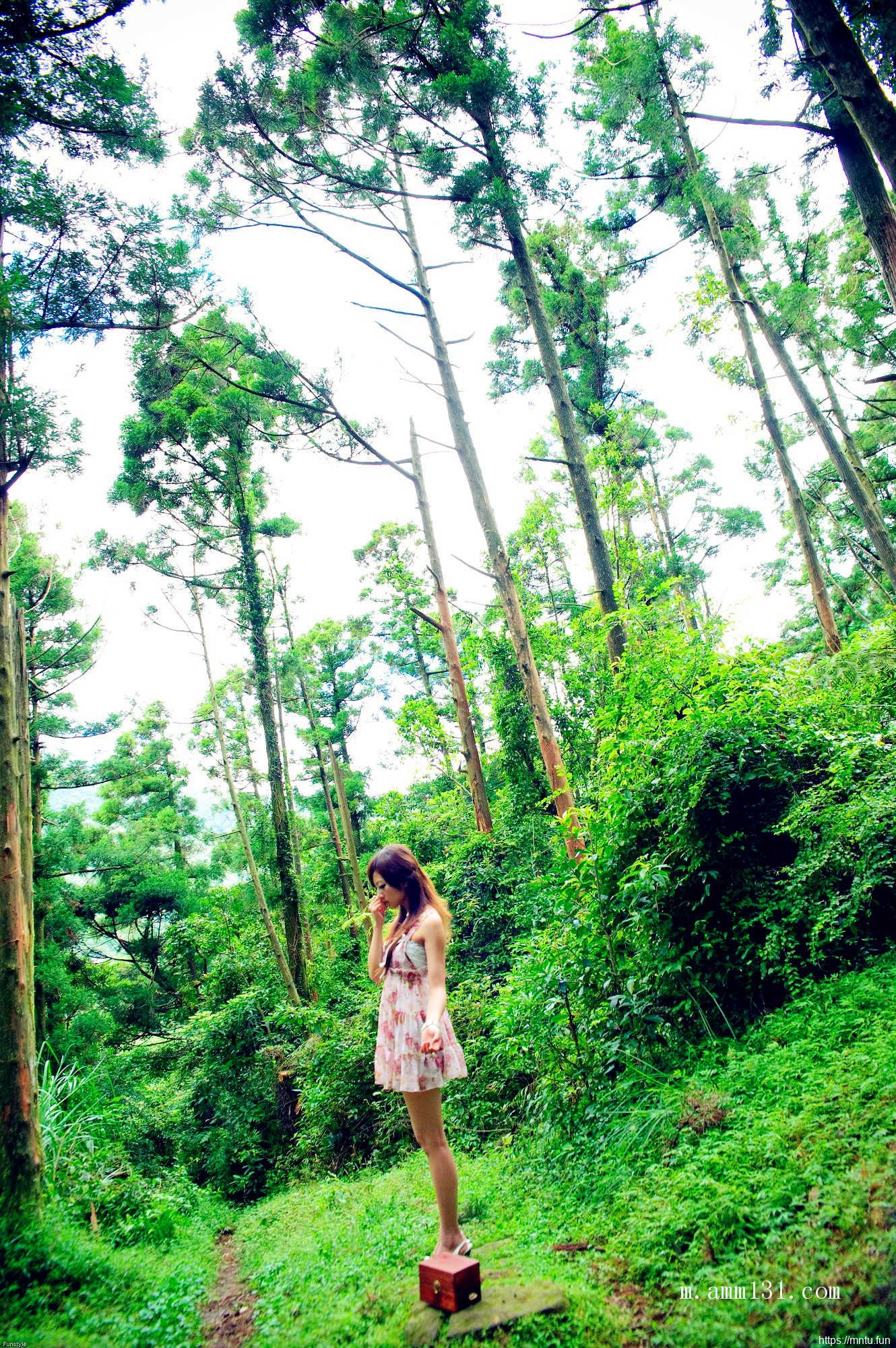 树林里的丰满艺术人体张允霏图片演绎乳房之美