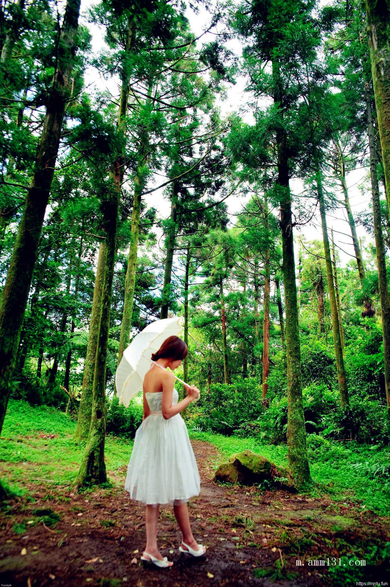 树林里的丰满艺术人体张允霏图片演绎乳房之美