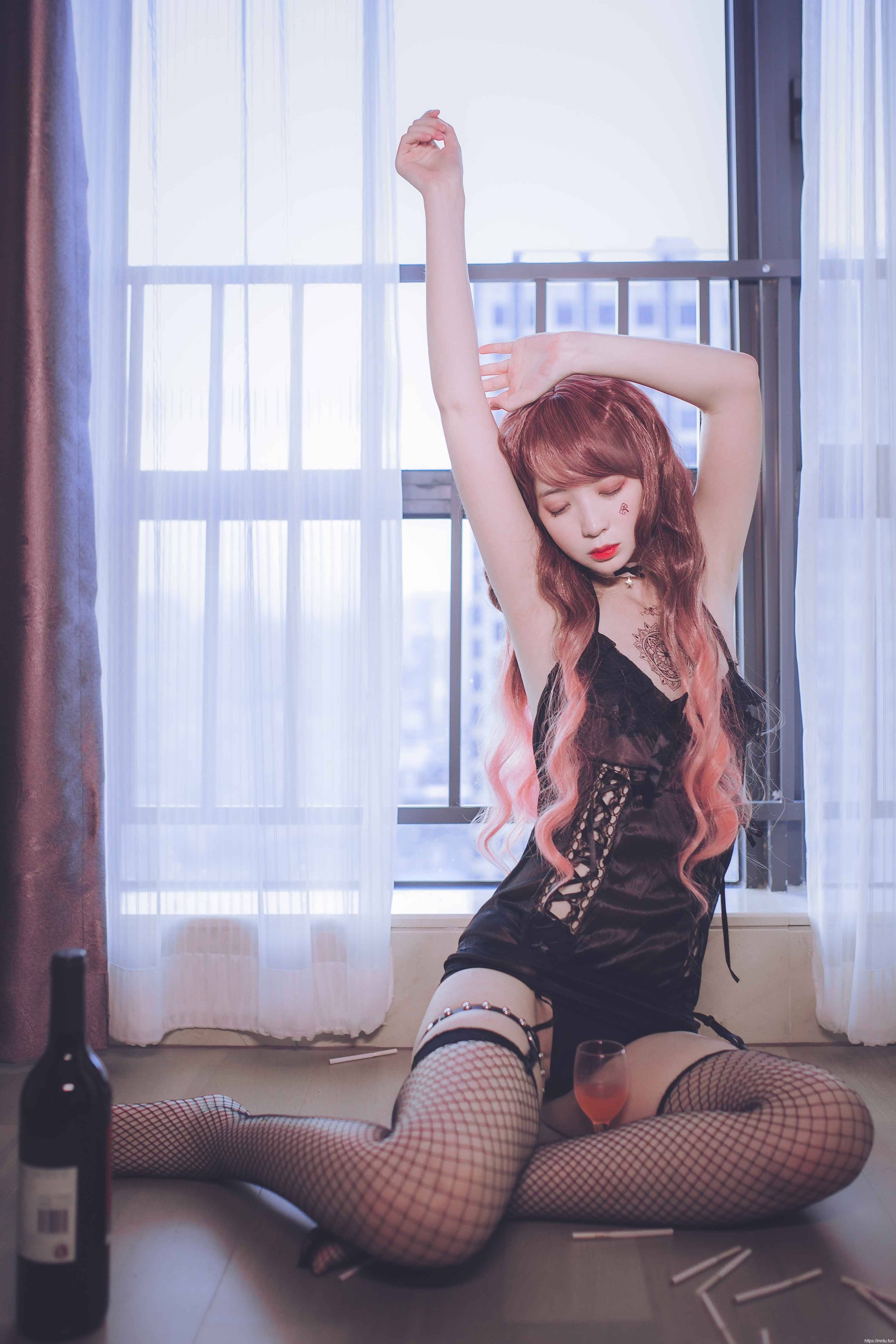 疯猫ss - 黑色吊带袜