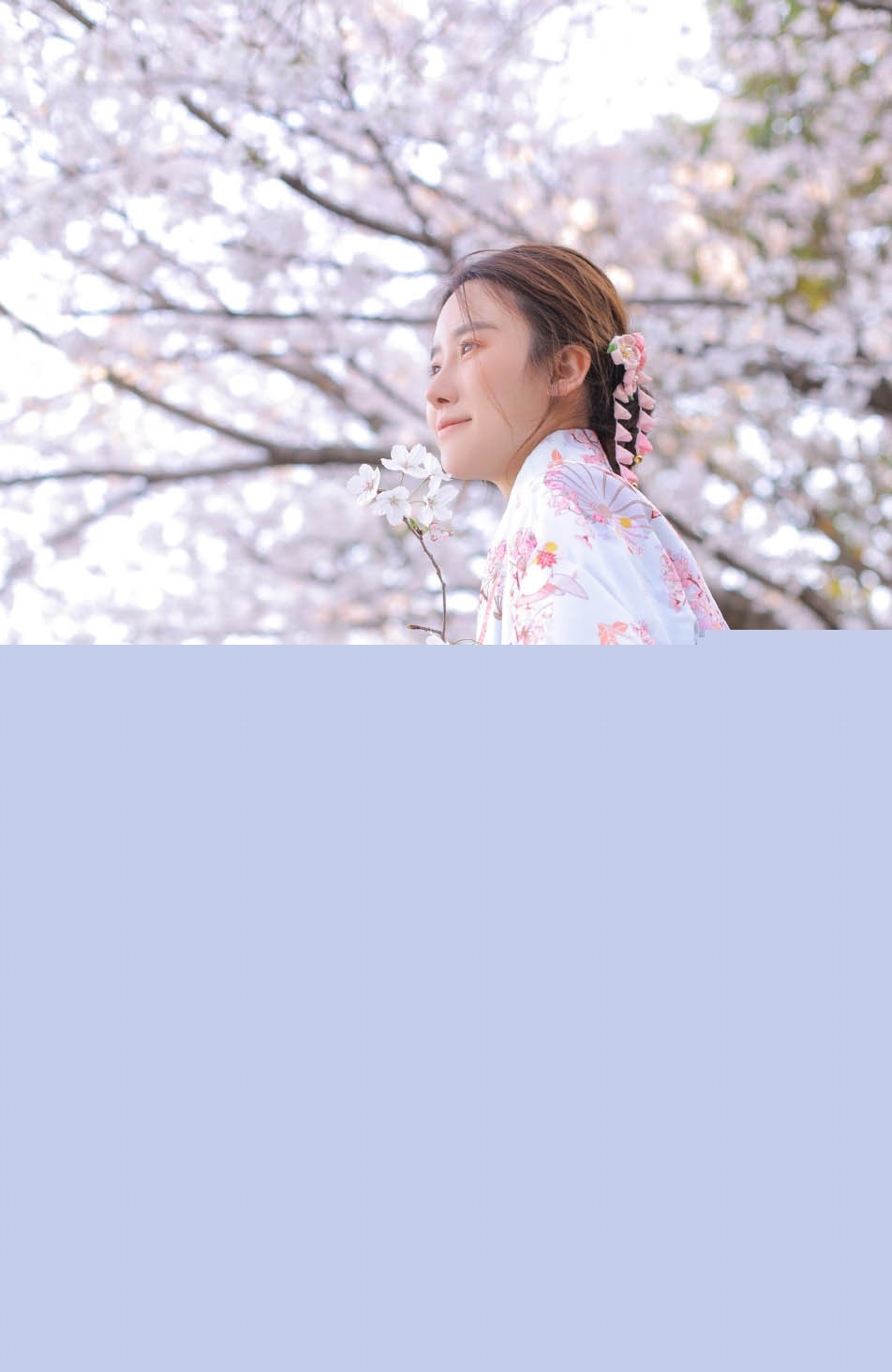 粉嫩可爱的和服美女户外温婉漂亮古风摄影图片