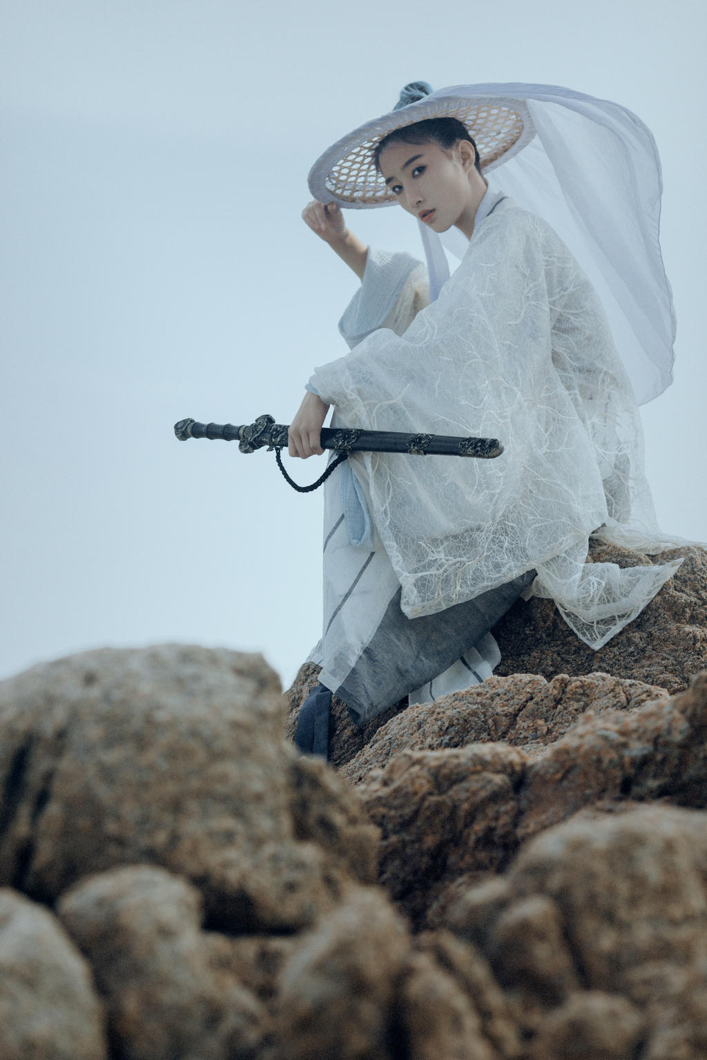 身材纤细窈窕的古装侠女英姿飒爽古风霸气图片