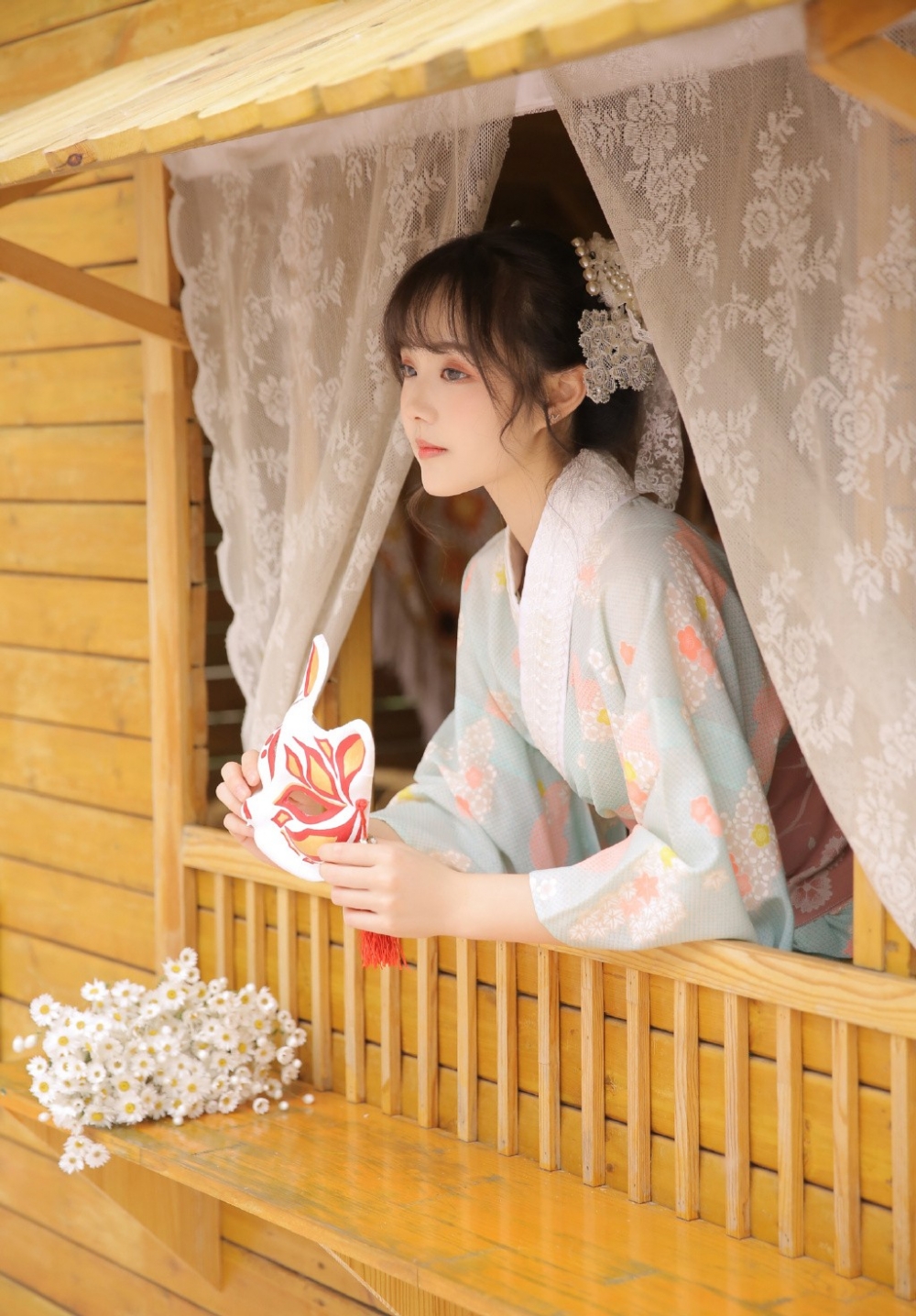 阳光美艳的和服美女日系唯美人体艺术嫩模