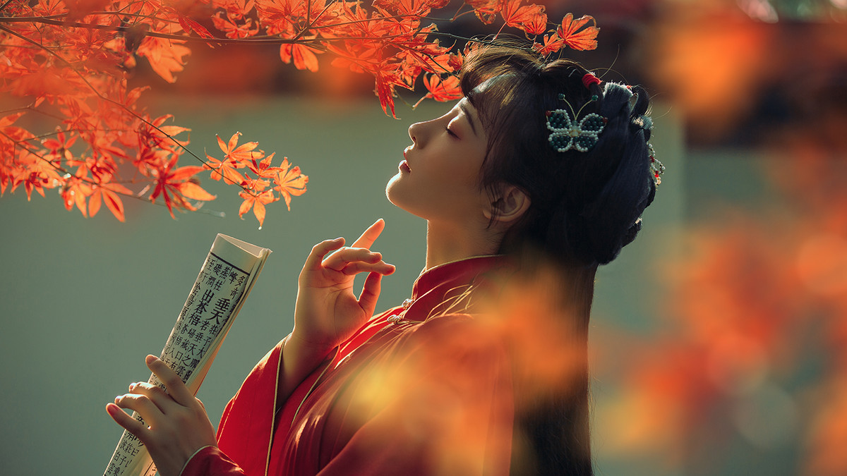 吾家有女初长成千娇百媚汉服写真摄影