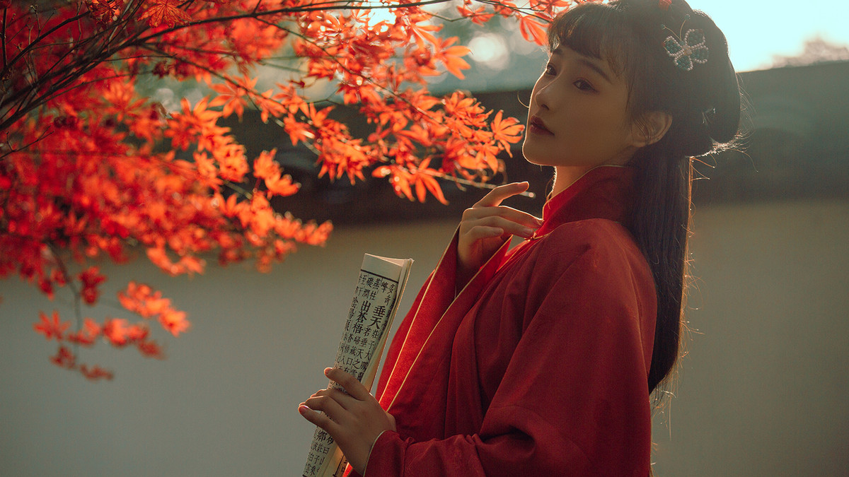 吾家有女初长成千娇百媚汉服写真摄影