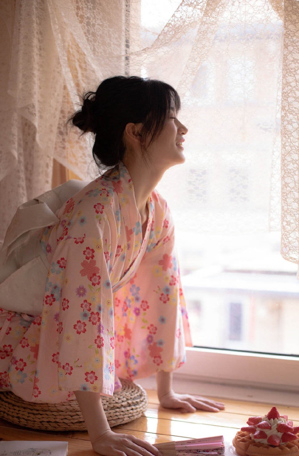 日系美女真空和服稚嫩诱人古风摄影