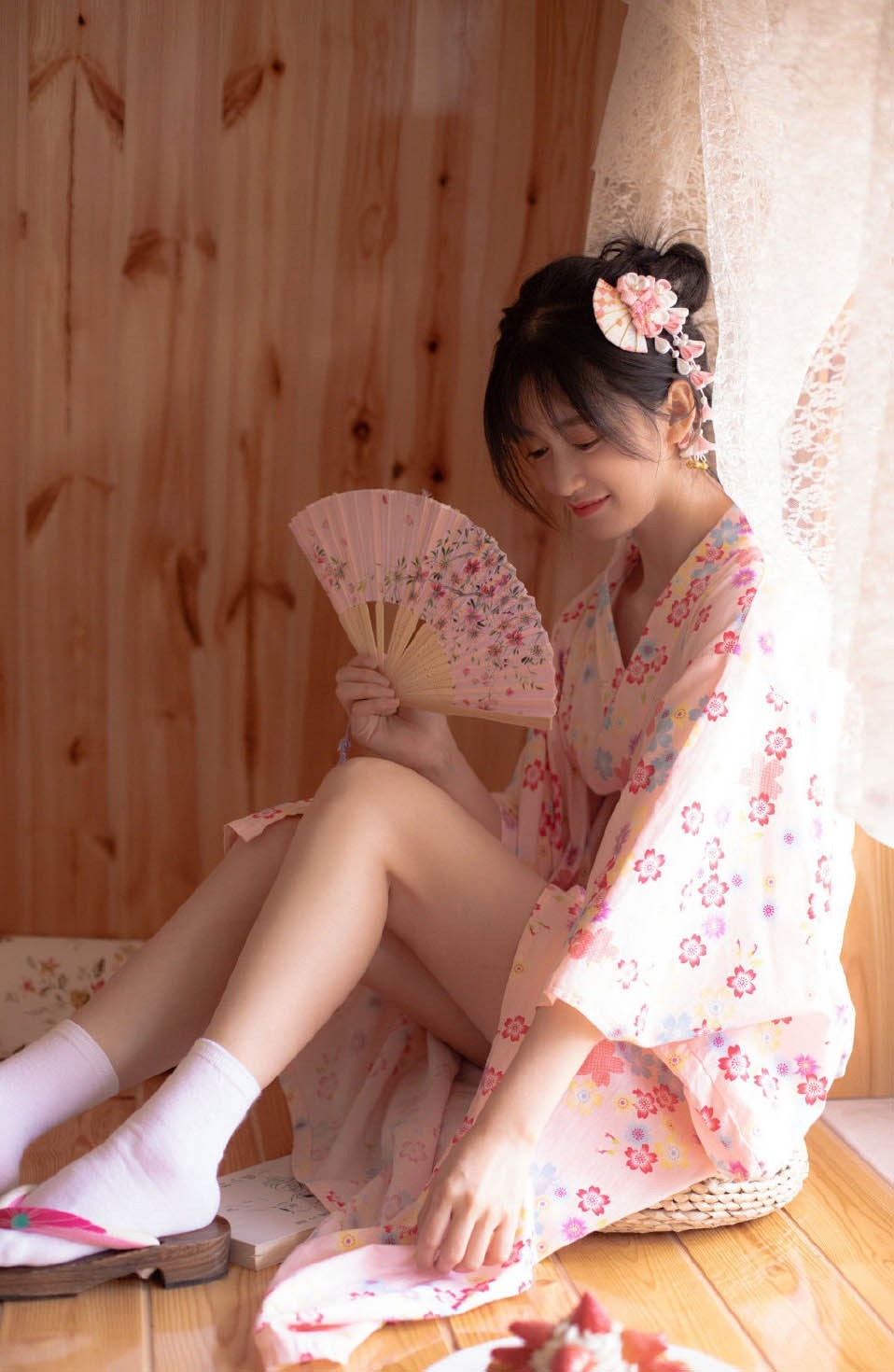 日系美女真空和服稚嫩诱人古风摄影