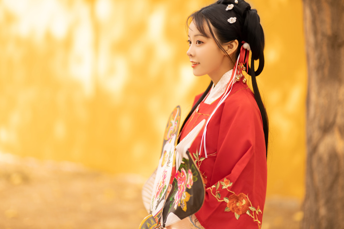 古装汉服美女温婉可人唯美古风摄影