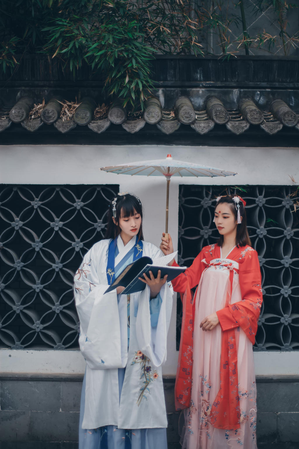 古装闺蜜优雅端庄唯美汉服图片