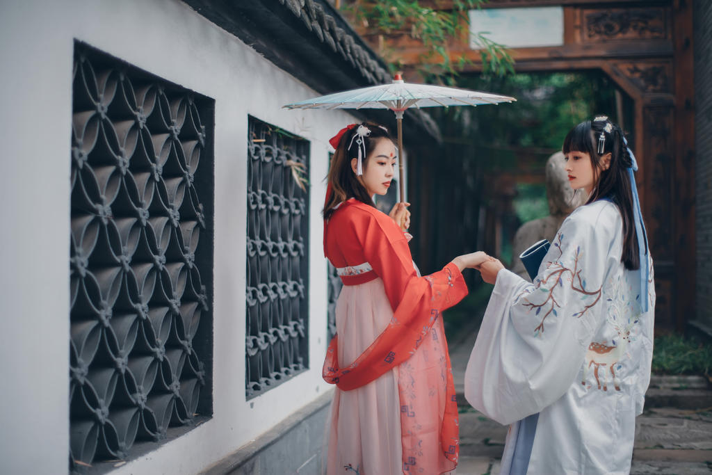 古装闺蜜优雅端庄唯美汉服图片