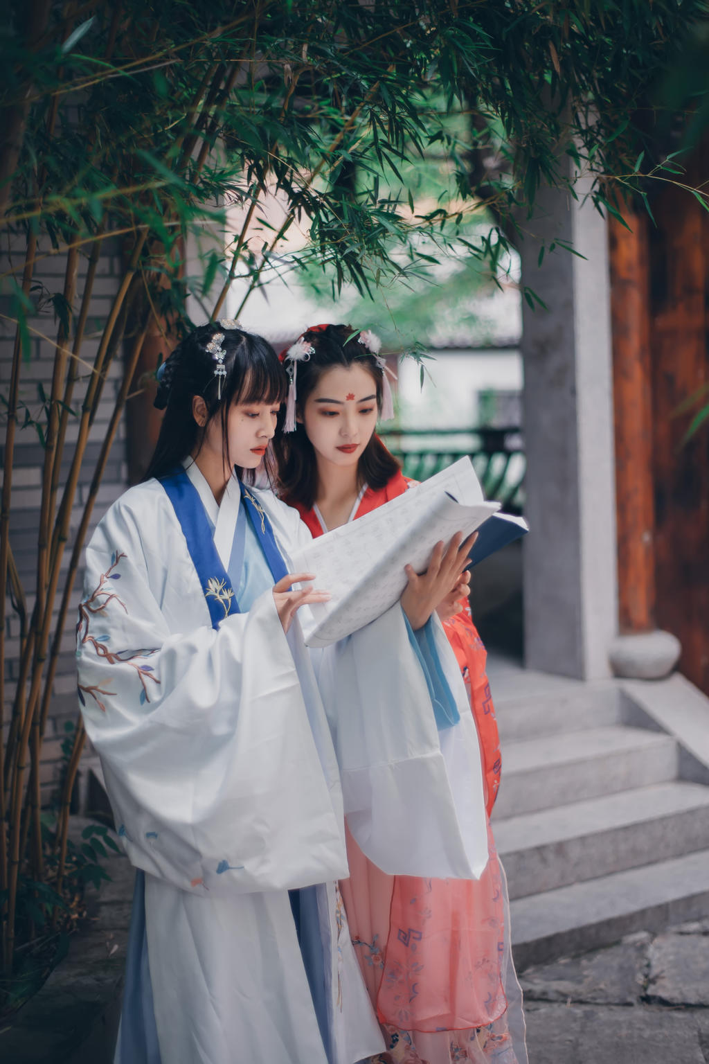 古装闺蜜优雅端庄唯美汉服图片