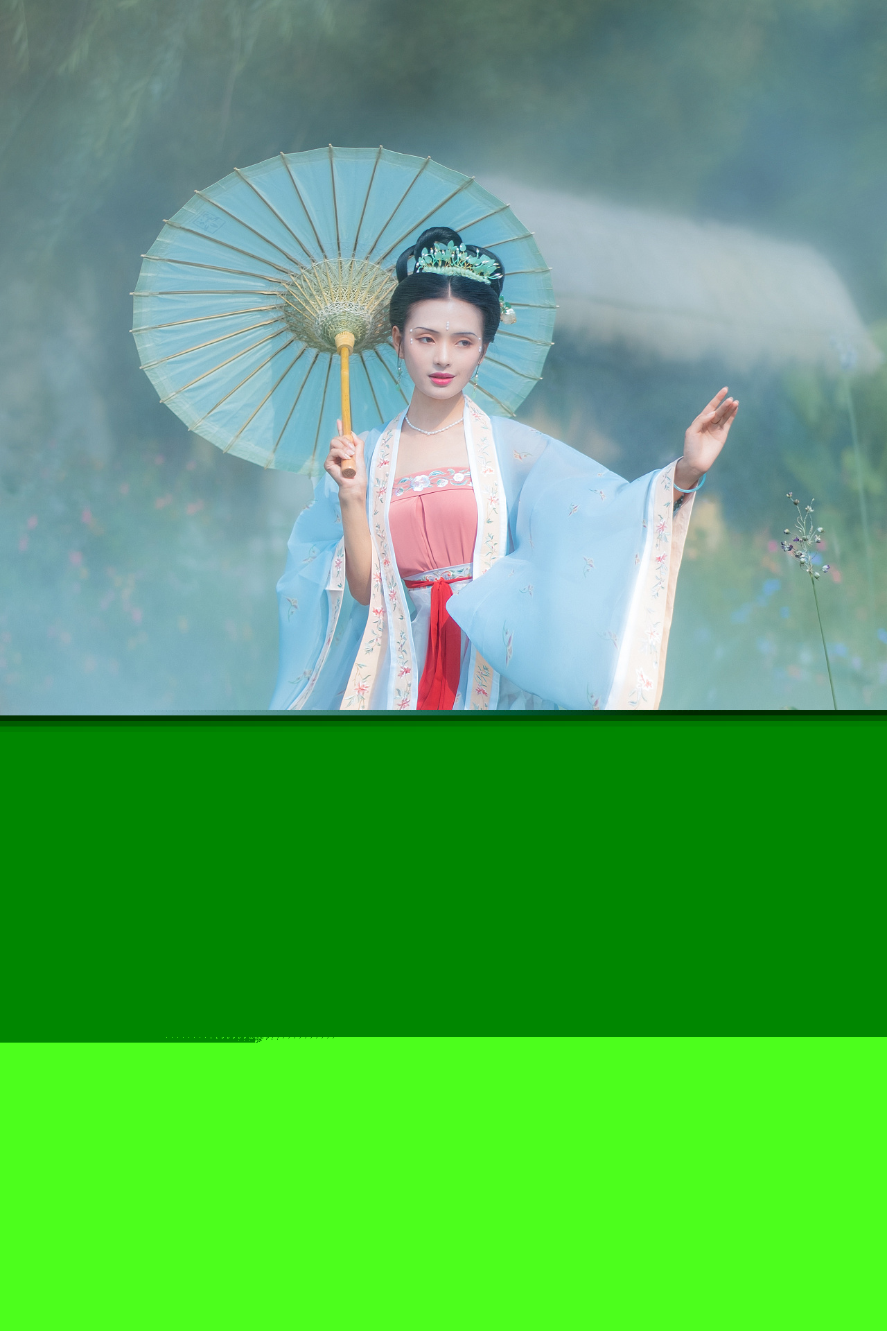 古装美女夏日采莲唯美古风摄影图片