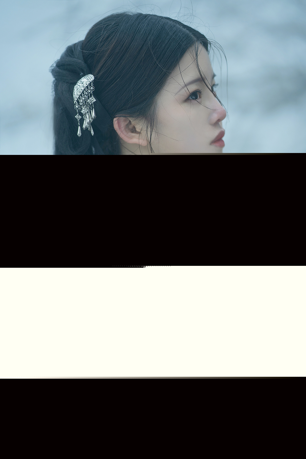 温柔汉服美女冬季唯美古风摄影图片