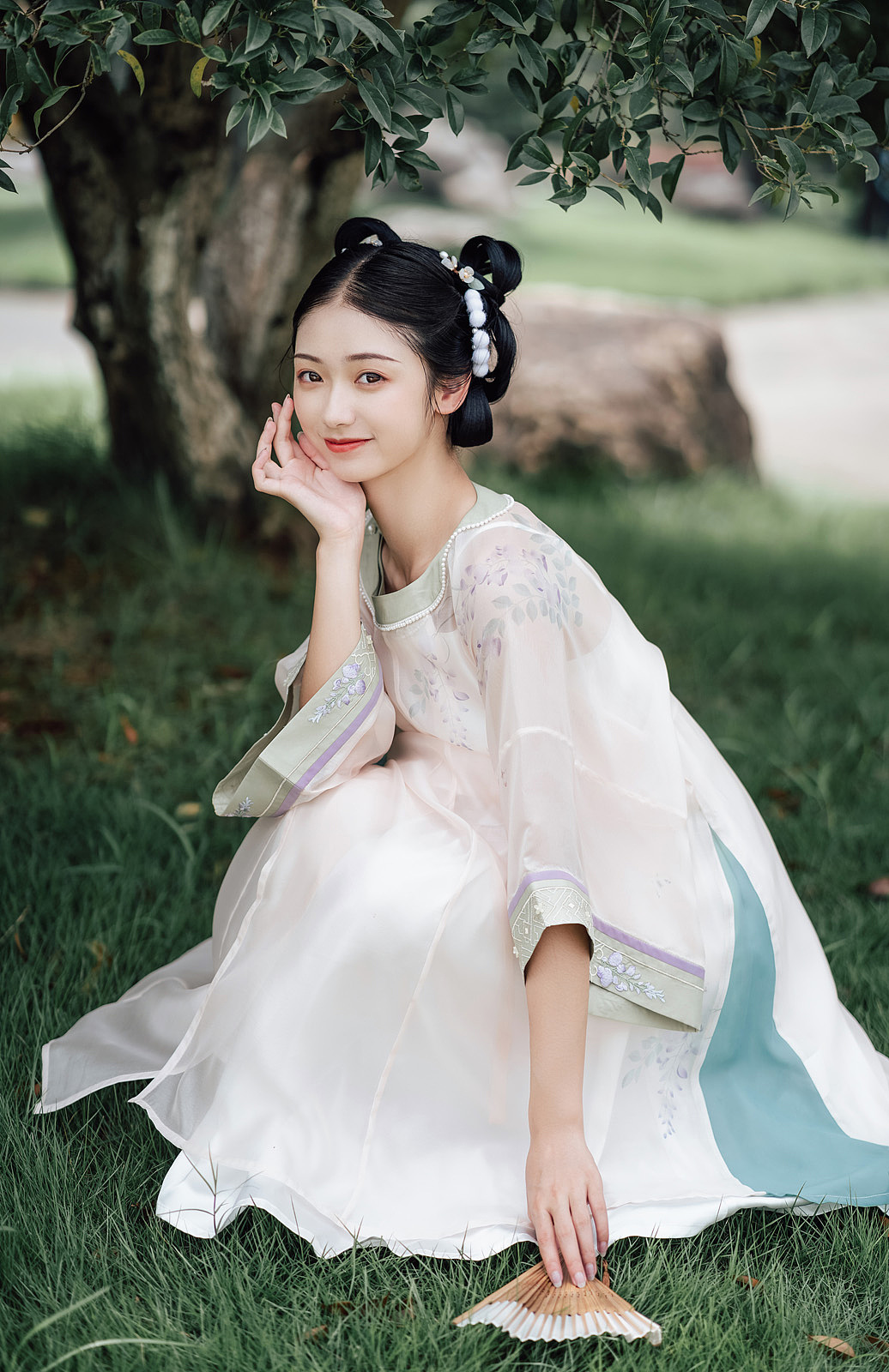 国风美少女现代汉服唯美古风图片