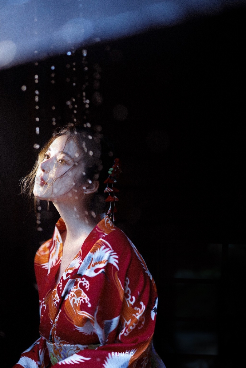 日系和服美女侧脸完美漂亮图片