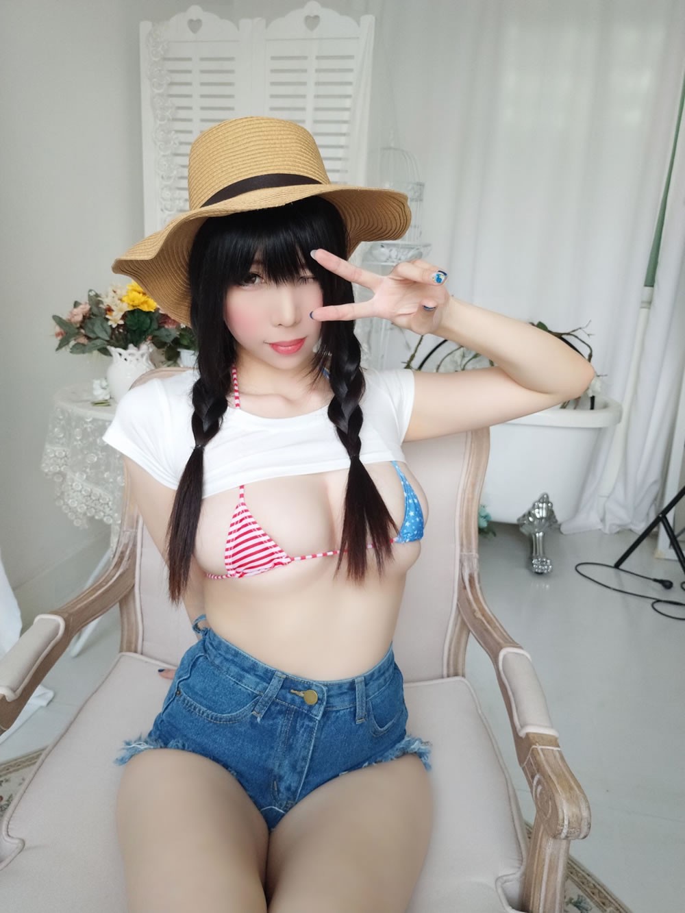 二次元美女鹿野希 《牛仔女郎》