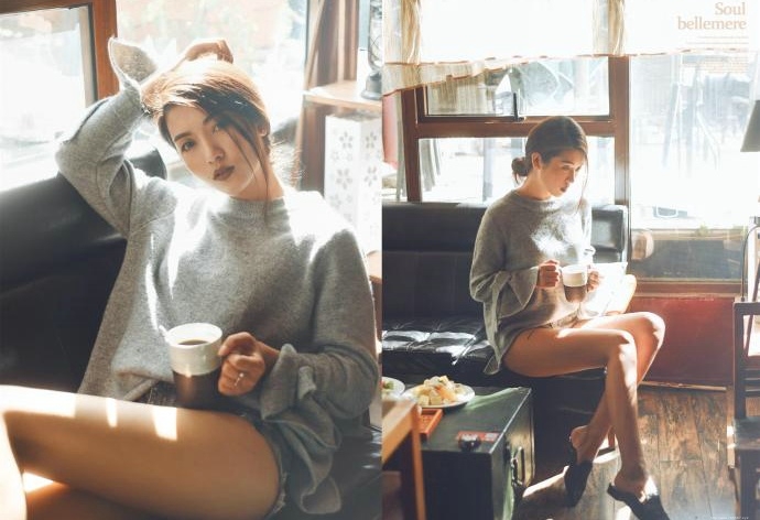 清新私房阳光凌乱美女感受假日温馨气息