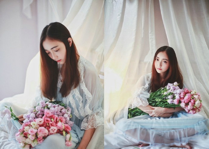 私房甜蜜花瓣少女唯美迷人清新风范