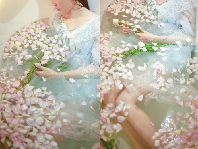 私房甜蜜花瓣少女唯美迷人清新风范