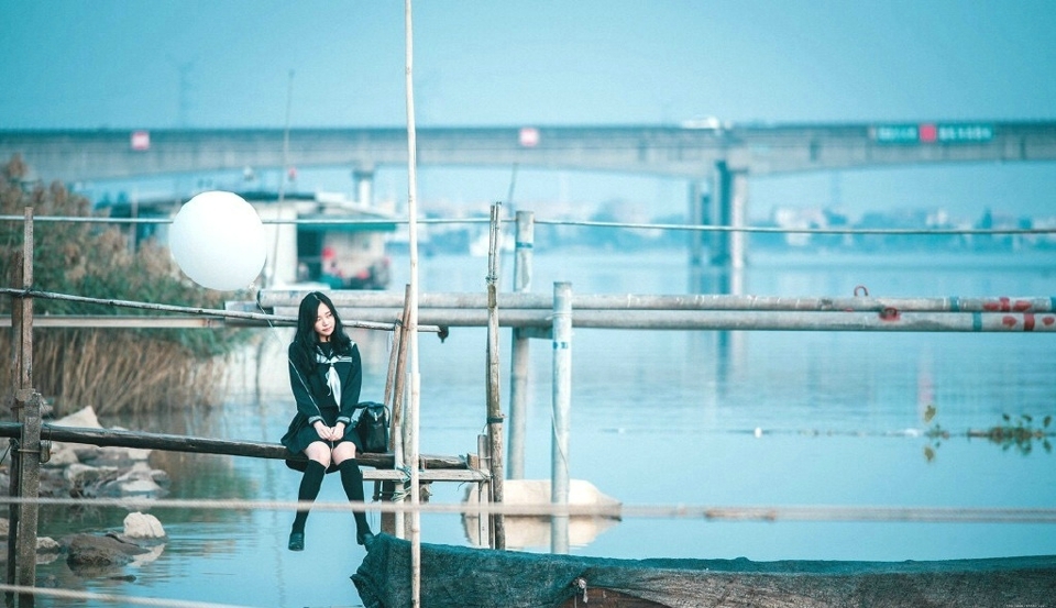 日系学院风校服妹子高挑完美身材