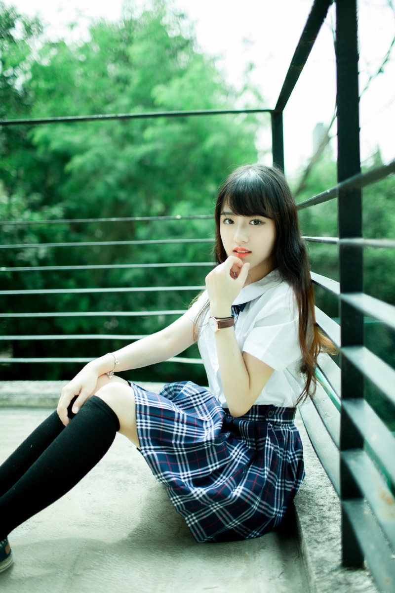 氧气校服少女清新纯真靓丽写真