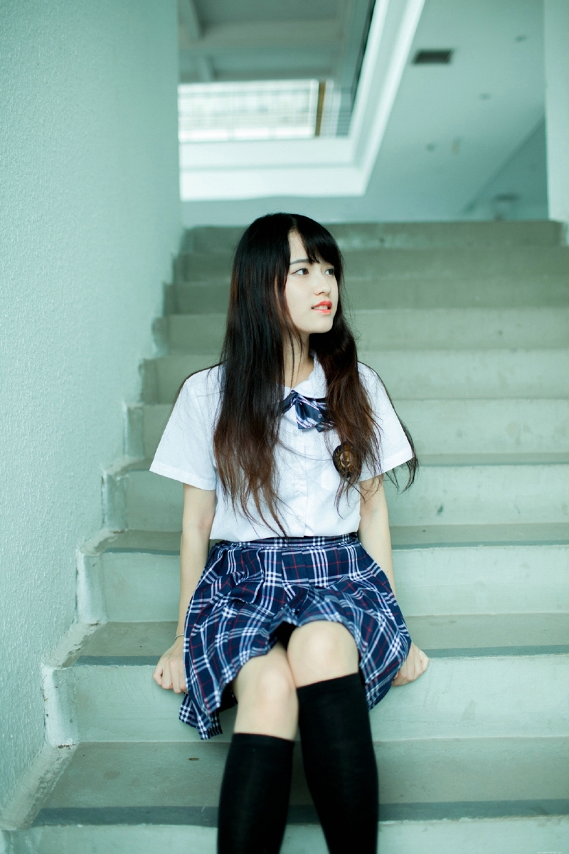 氧气校服少女清新纯真靓丽写真