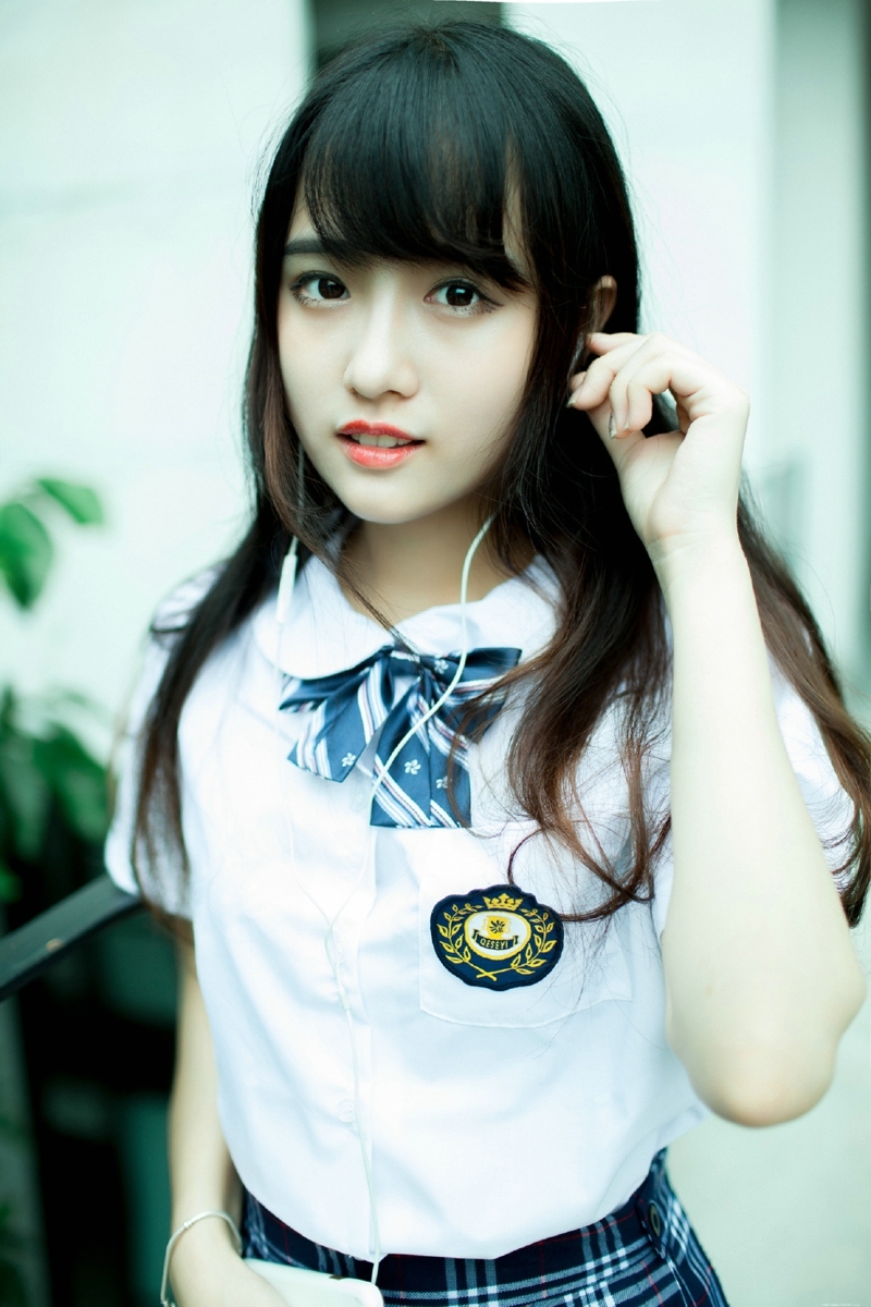 氧气校服少女清新纯真靓丽写真