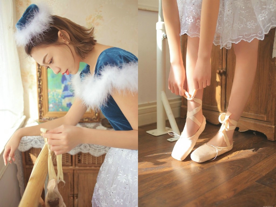 芭蕾舞少女丸子头气质养眼美丽动人