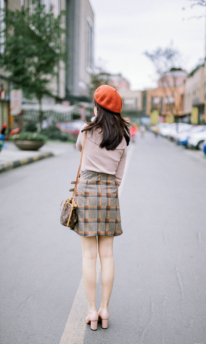 街头韩系美女精致美丽大眼迷人