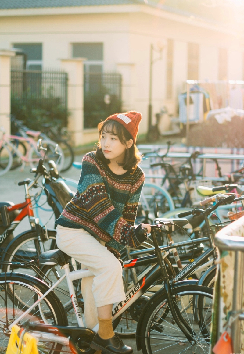 毛线帽少女温暖冬天漂亮吸睛写真