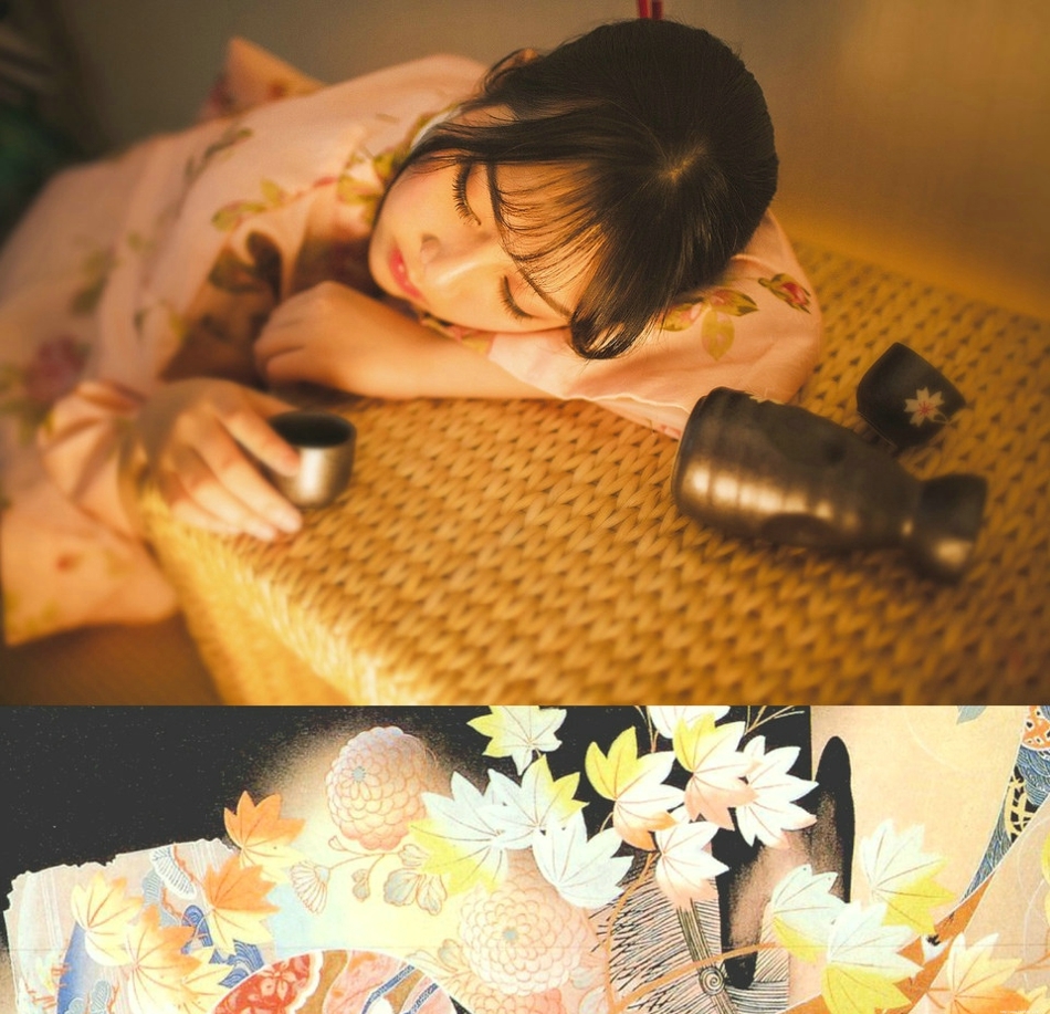 酒馆内日系和服美女醉生梦死诱人可口