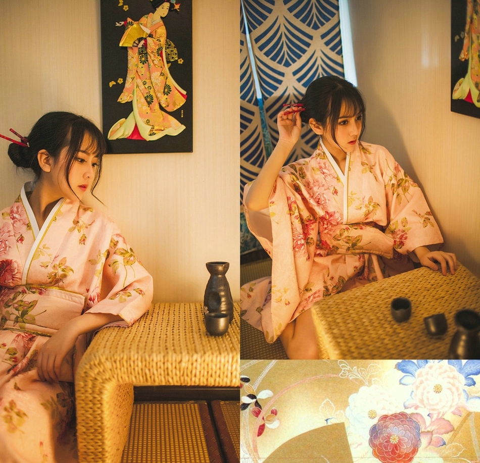 酒馆内日系和服美女醉生梦死诱人可口