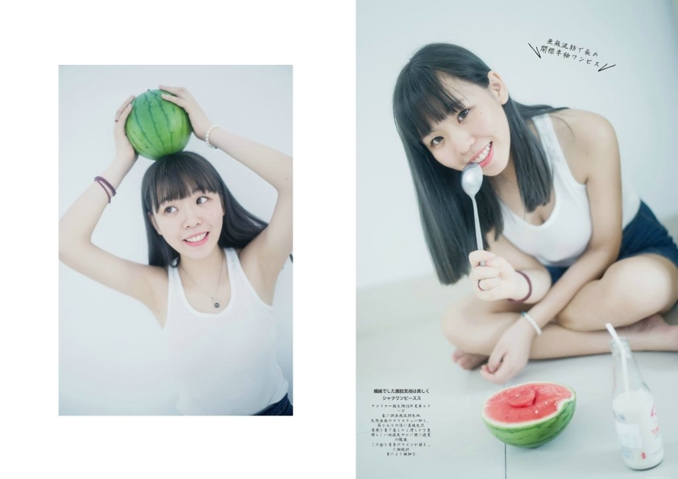 日系可爱少女夏日清凉冰爽可人写真