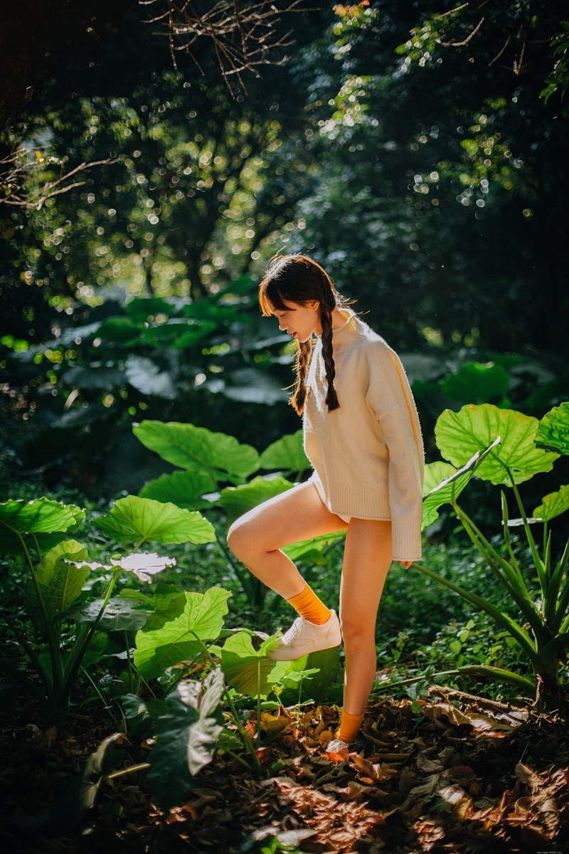 双马尾辫森系女孩阳光唯美意境写真