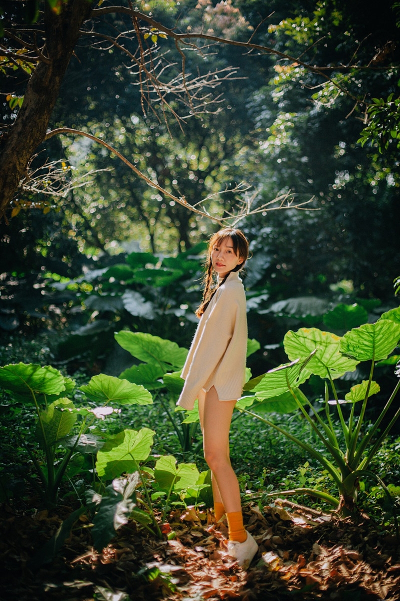 双马尾辫森系女孩阳光唯美意境写真