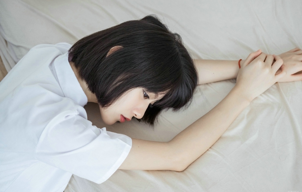 日系可爱妹子私房制服悠闲慵懒