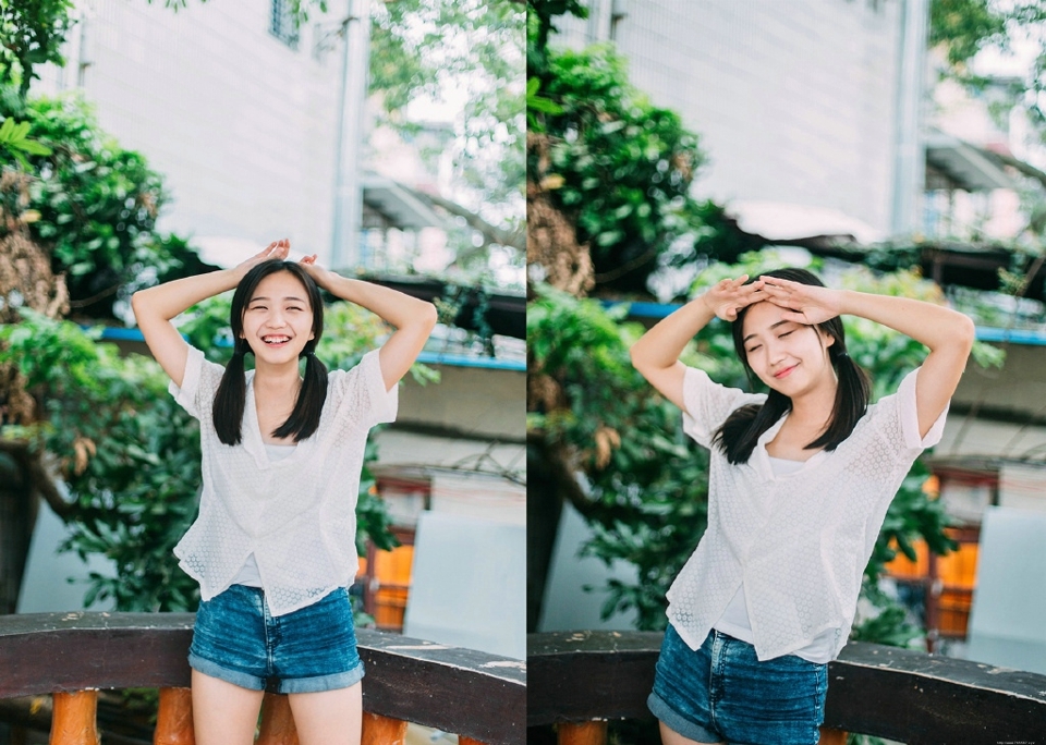 清纯俏皮双马尾妹子可爱娇嫩活力十足