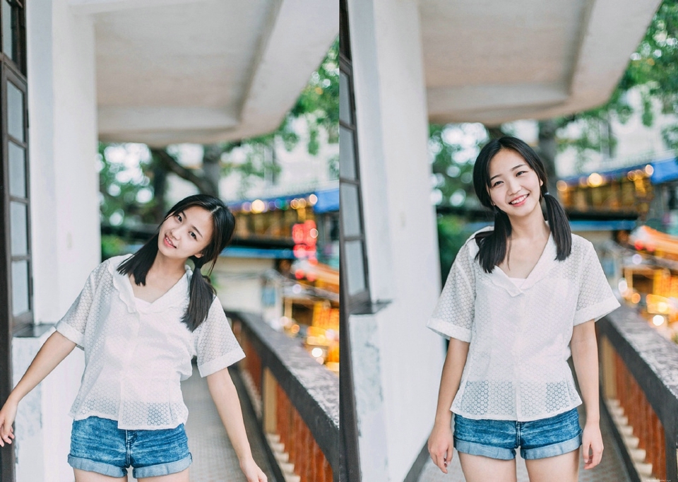 清纯俏皮双马尾妹子可爱娇嫩活力十足