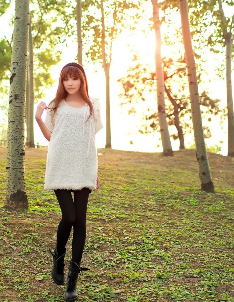 沐浴在夕阳下的小仙女阳光清新唯美动人