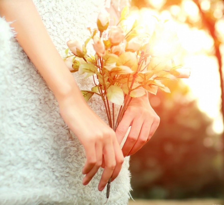 沐浴在夕阳下的小仙女阳光清新唯美动人