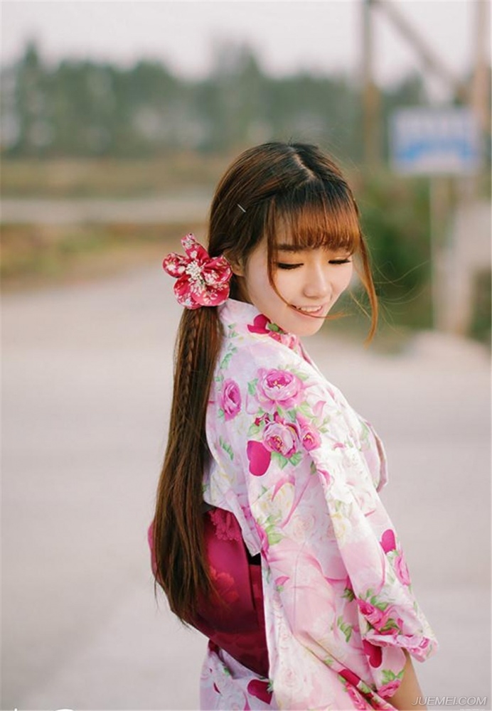 清新阳光的少女与和服的唯美写真