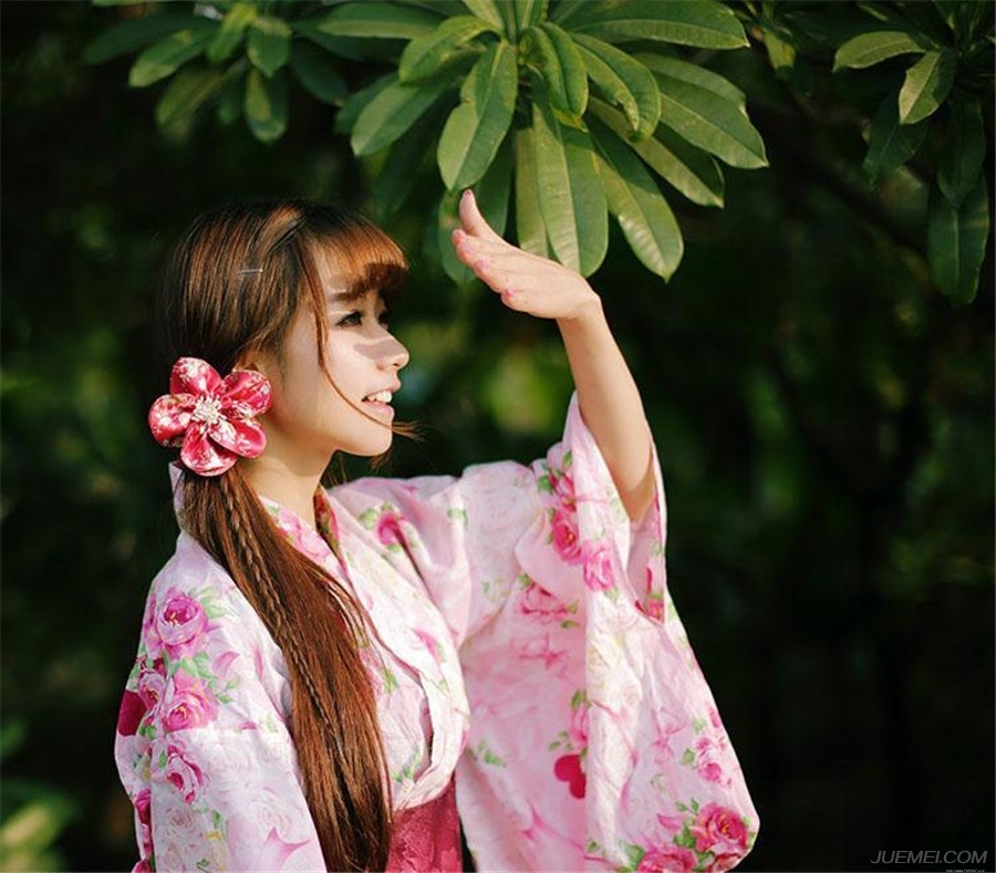 清新阳光的少女与和服的唯美写真