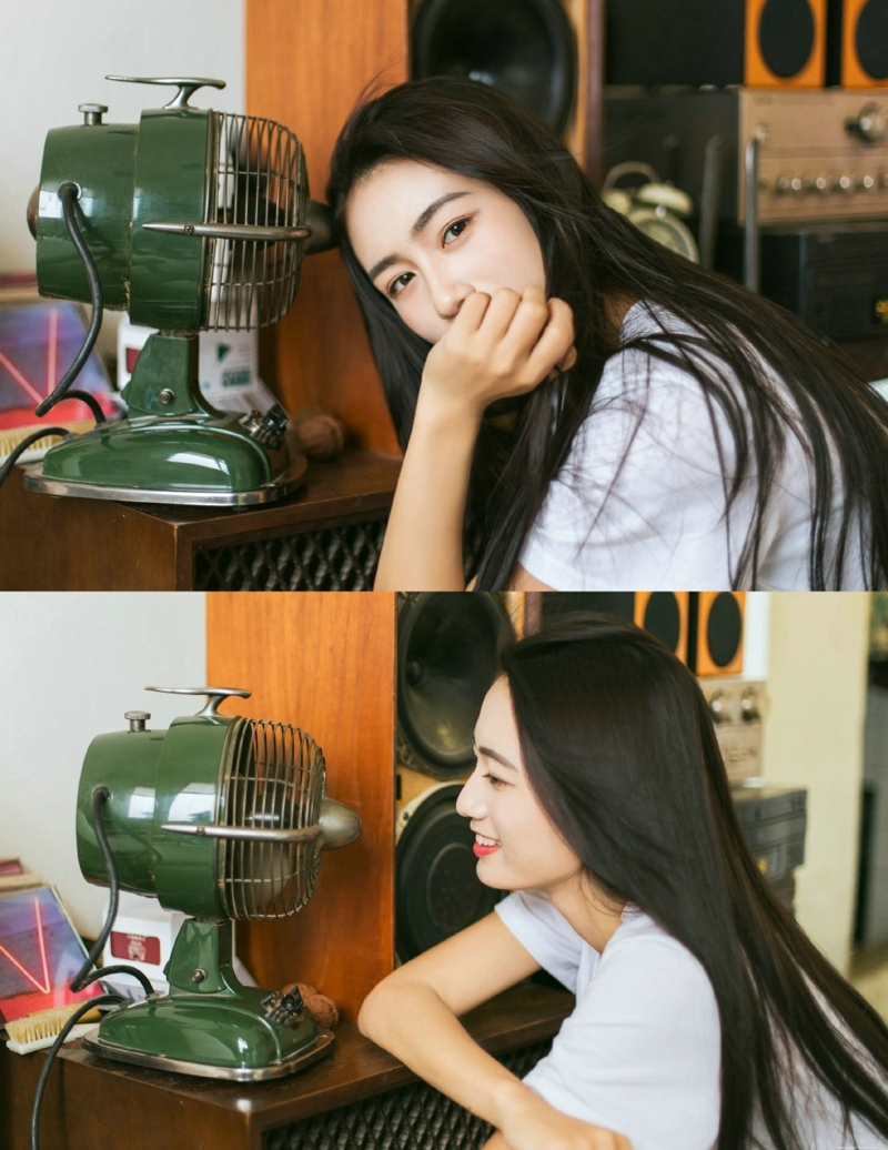 高颜值长发女神私房慵懒写真