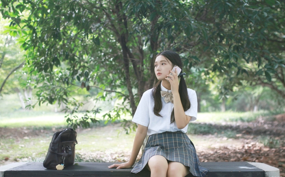 学院风双马尾妹子清纯娇嫩惹人爱