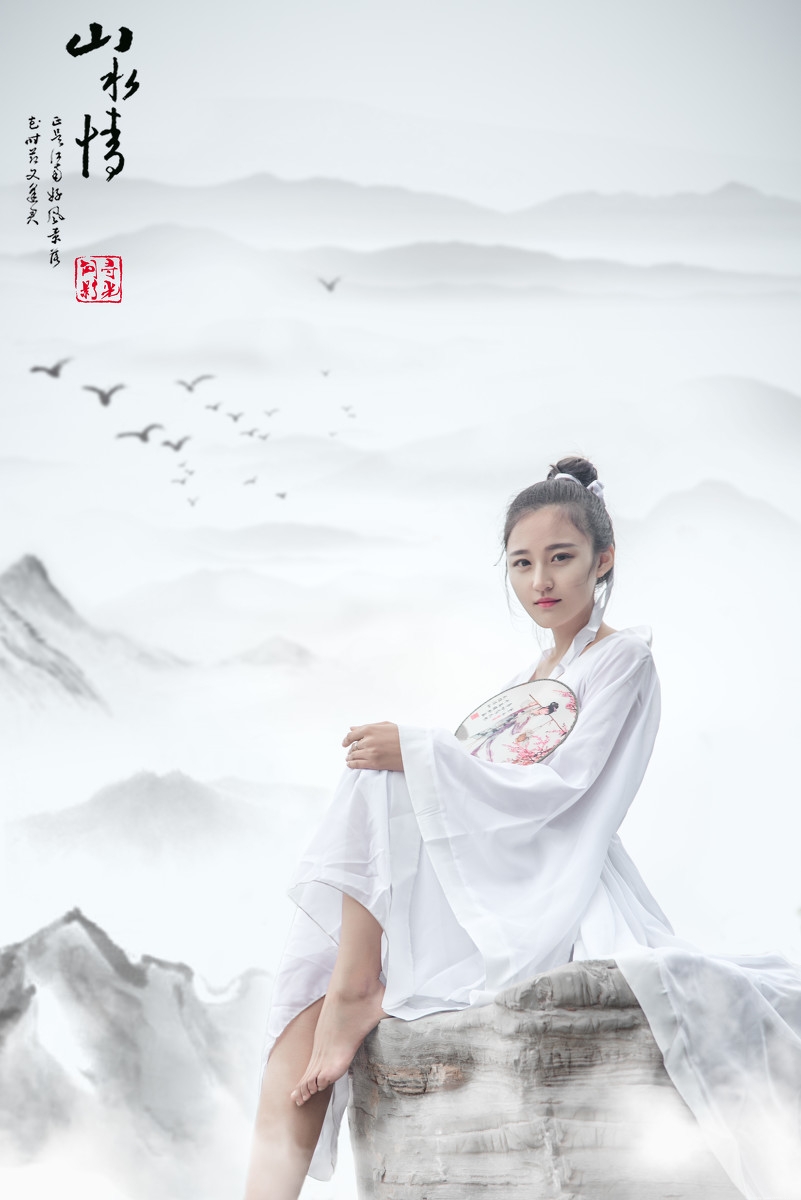 古装白裙美女演绎小狐仙唯美可人