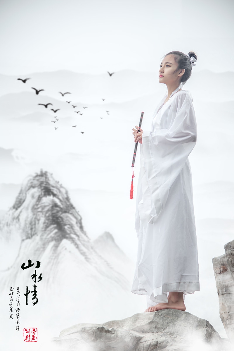 古装白裙美女演绎小狐仙唯美可人