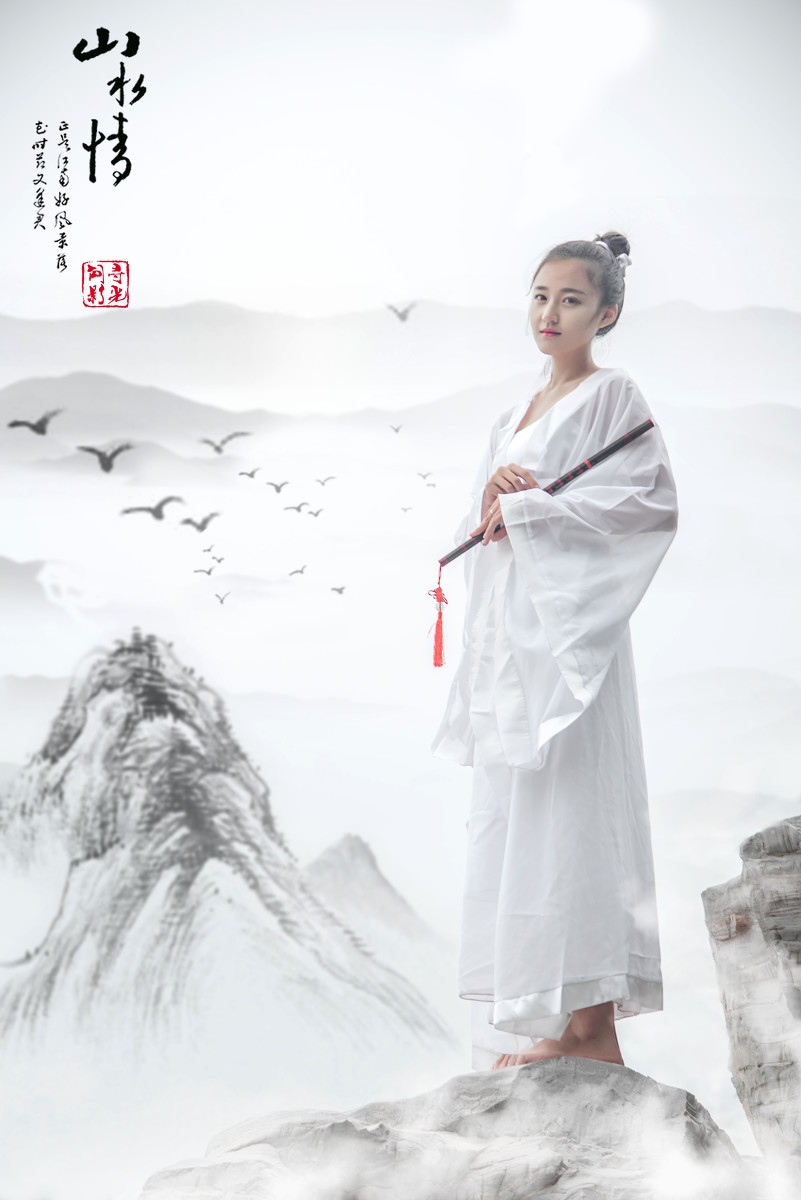 古装白裙美女演绎小狐仙唯美可人